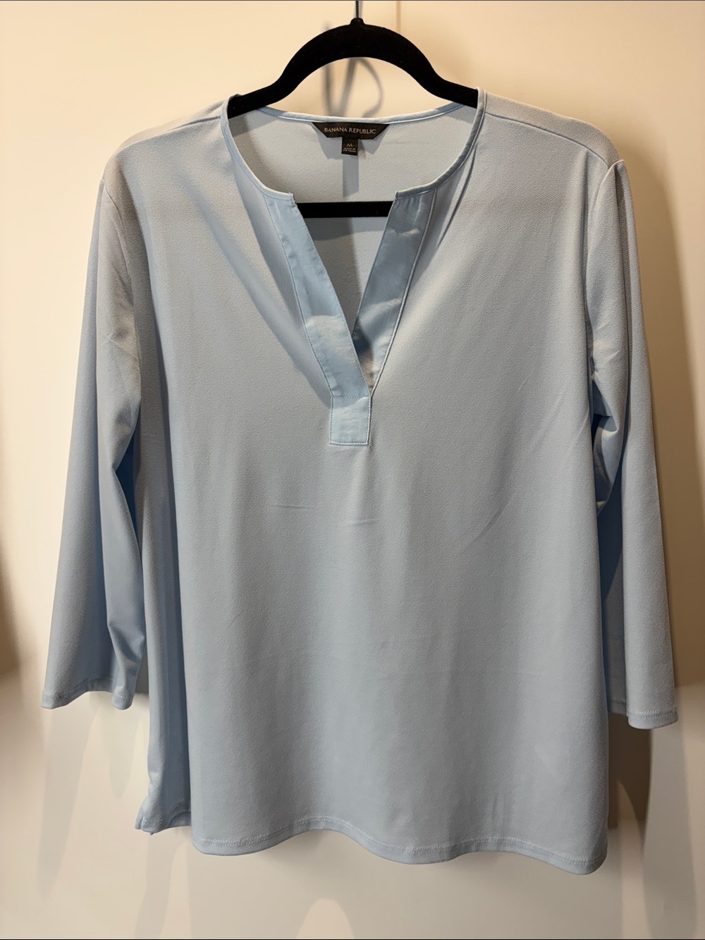 Banana Republic Pale Blue V-Slit Tunic Top